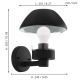 Eglo 97446 - LED Buiten wandlamp dimbaar VERLUCCA-C 1xE27/9W/230V IP44 Bluetooth