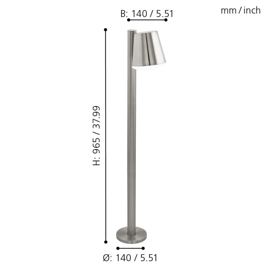 Eglo - Dimbare LED RGB Lamp voor Buiten CALDIERO-C 1xE27/9W/230V mat chroom IP44