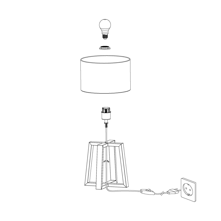Eglo - Tafellamp 1xE27/60W/230V