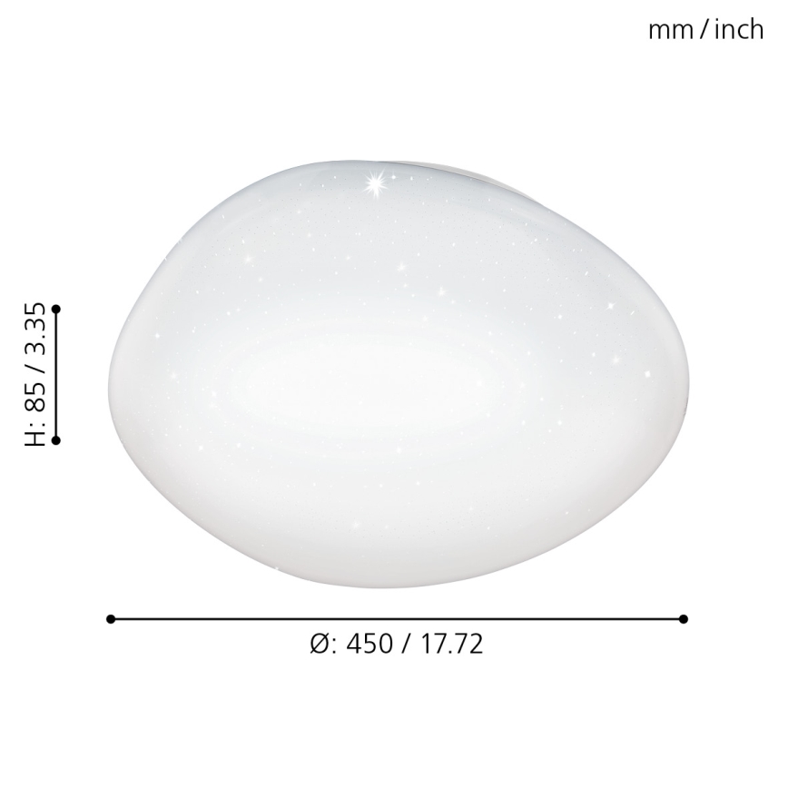 Eglo - LED dimbare plafondlamp LED/21W/230V + afstandsbediening