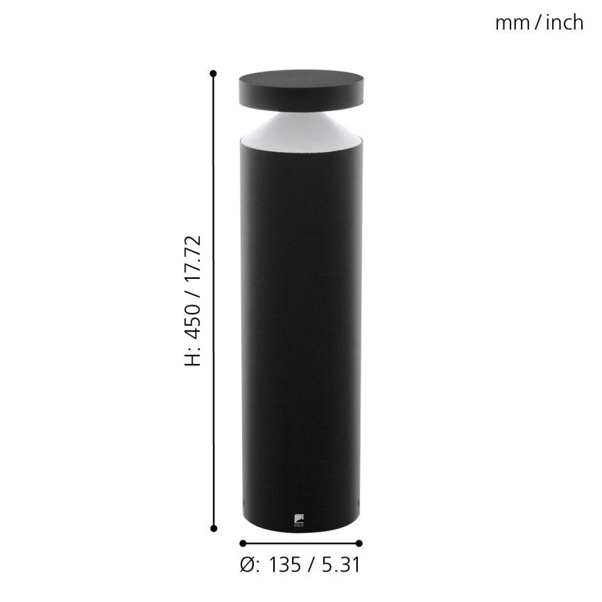 Eglo - LED Buitenlamp LED/11W/230V zwart 450 mm IP44