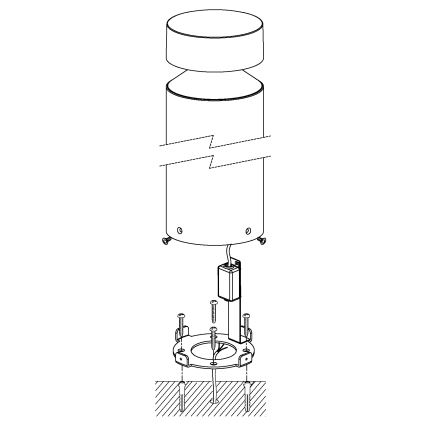 Eglo - LED Buitenlamp LED/11W/230V zwart 450 mm IP44