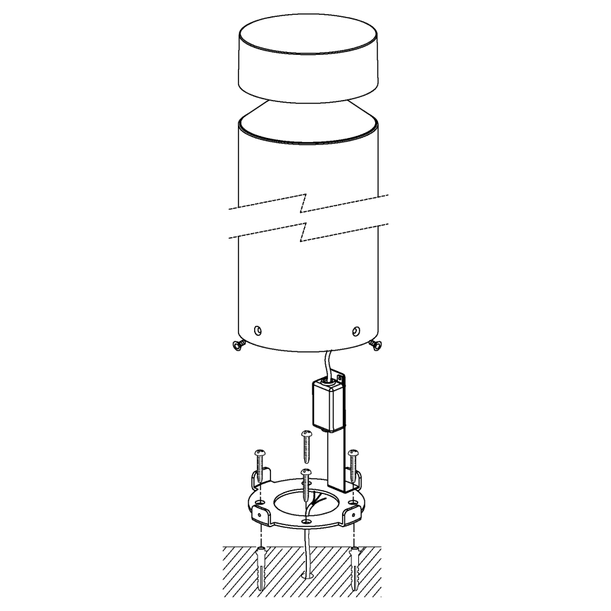 Eglo - LED Buitenlamp LED/11W/230V zwart 450 mm IP44