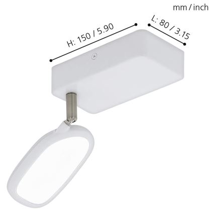 Eglo - LED RGB Inbouwspot PALOMBARE-C 1xLED/5W/230V