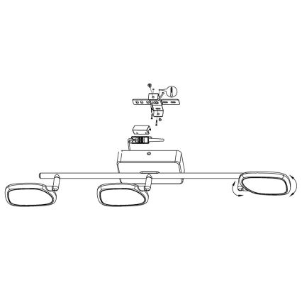 Eglo - LED RGB Inbouwspot PALOMBARE-C 3xLED/5W/230V