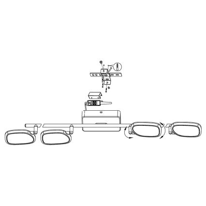 Eglo 97694 - LED RGB Inbouwspot PALOMBARE-C 4xLED/5W/230V