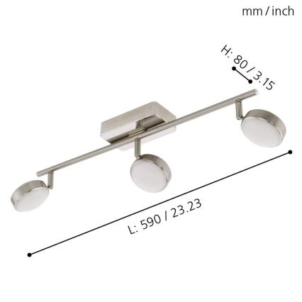 Eglo - LED RGB Inbouwspot CORROPOLI-C 3xLED/5W/230V