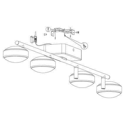 Eglo - LED RGB Dimbare spot CORROPOLI-C 4xLED/5W/230V