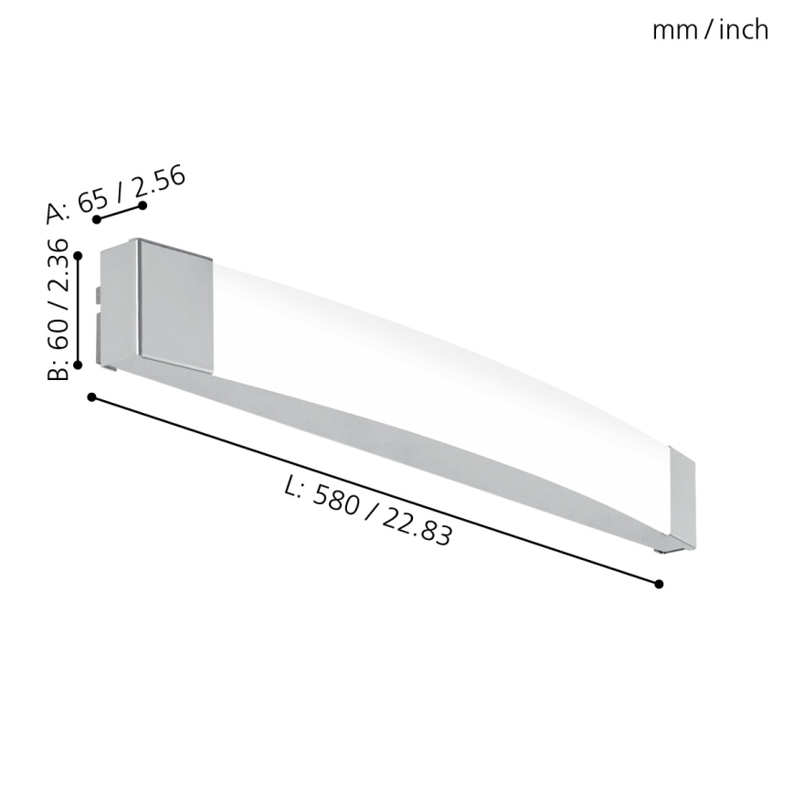 Eglo - LED Badkamerspiegelverlichting voor LED's LED/16W/230V IP44