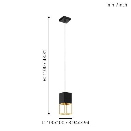 Eglo 97733 - LED-hanglamp aan kabel MONTEBALDO 1xGU10/5W/230V