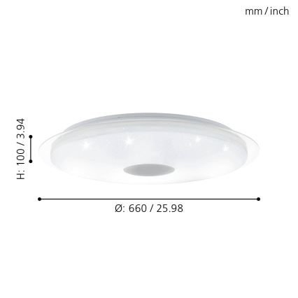 Eglo - LED Plafondverlichting dimbaar LED / 40W / 230V