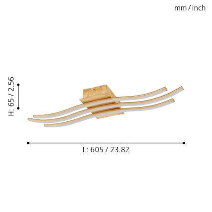 Eglo 97743 - LED Opbouwplafondlamp MIRAFLORES 3xLED/8,6W/230V