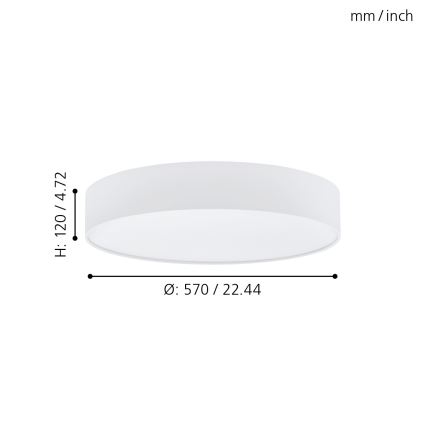 Eglo - LED Plafondverlichting dimbaar LED/40W/230V