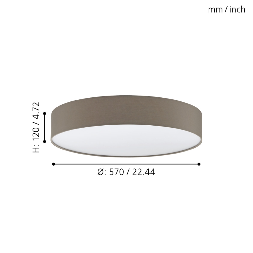 Eglo - LED dimbare plafondlamp LED/40W/230V + afstandsbediening