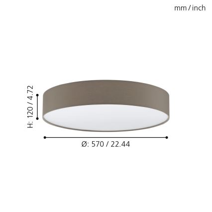 Eglo - LED Plafondverlichting dimbaar LED/40W/230V