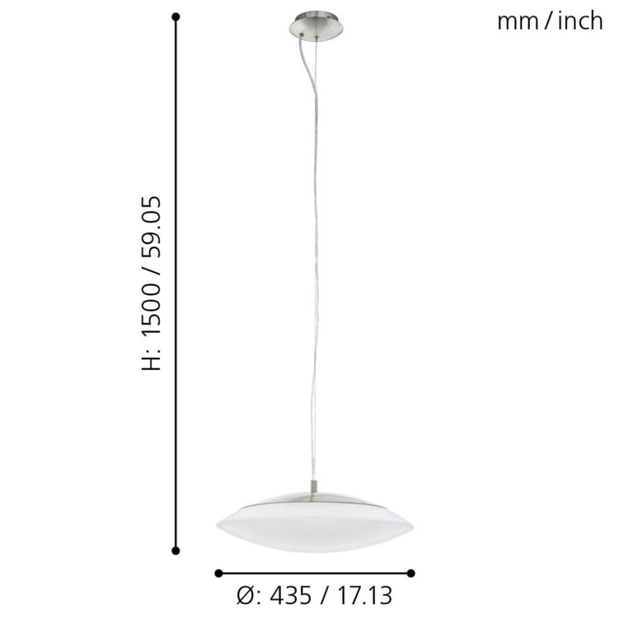 Eglo 97812 - Dimbare LED RGB Hanglamp aan een koord FRATTINA-C 1xLED/27W/230V