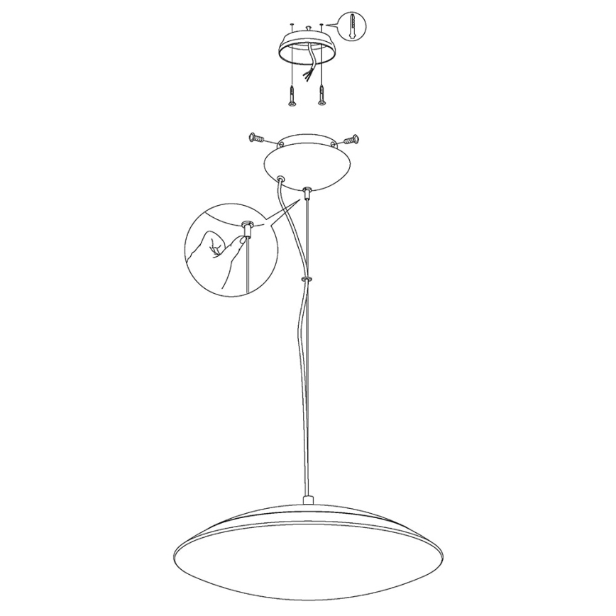 Eglo 97812 - Dimbare LED RGB Hanglamp aan een koord FRATTINA-C 1xLED/27W/230V