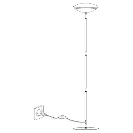 Eglo 97814 - Dimbare RGB-LED vloerlamp FRATTINA-C 1xLED/18W/230V
