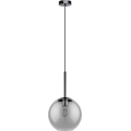 Eglo 97847 - Hanglamp met kabel TINDARI 1xE27/28W/230V zwart/gerookt glas