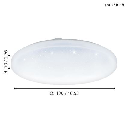 Eglo - LED Plafondlamp LED/33,5W/230V