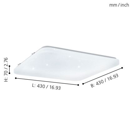 Eglo - LED Plafondlamp LED/33,5W/230V