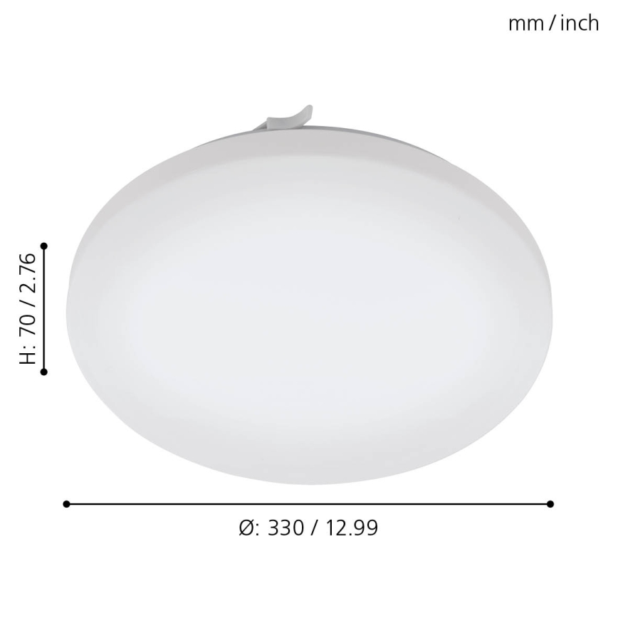 Eglo - LED plafondlamp voor de badkamer LED/14,6W/230V IP44