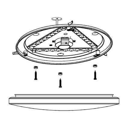 Eglo - LED plafondlamp voor de badkamer LED/14,6W/230V IP44