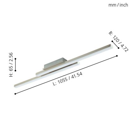 Eglo - LED RGBW dimbare opbouwplafondlamp FRAIOLI-Z LED/34W/230V 2700-6500K + afstandsbediening