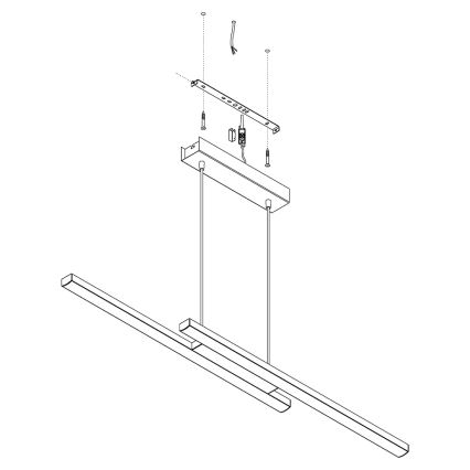 Eglo - Dimbare RGB-LED hanglamp aan kabel FRAIOLI-C LED/34W/230V