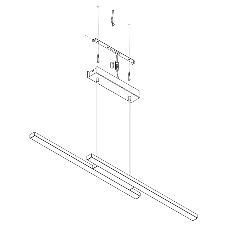 Eglo - Dimbare RGB-LED hanglamp aan kabel FRAIOLI-C LED/34W/230V