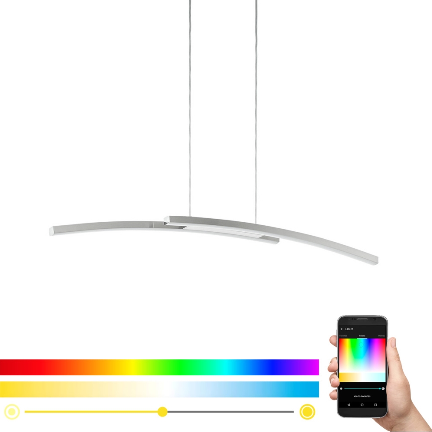 Eglo - Dimbare LED RGB Hanglamp aan een koord FRAIOLI-C 2xLED/17W/230V