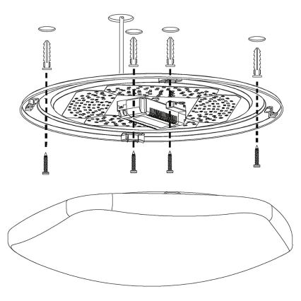 Eglo - Dimbare LED RGB Plafond Lamp  TOTARI-C LED/34W/230V + afstandsbediening