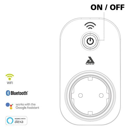 Eglo - Slim stopcontact Connect plug PLUS 2300W SCHUKO Bluetooth