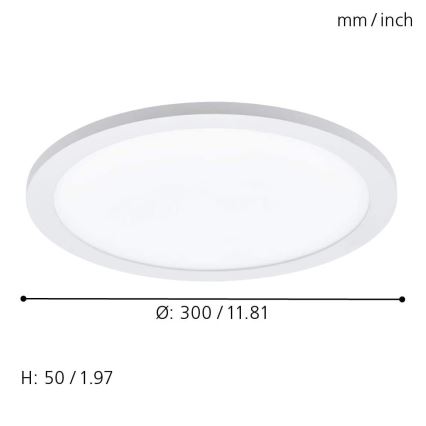 Eglo - LED RGBW Plafond Lamp SARSINA-C LED/16W/230V + afstandsbediening