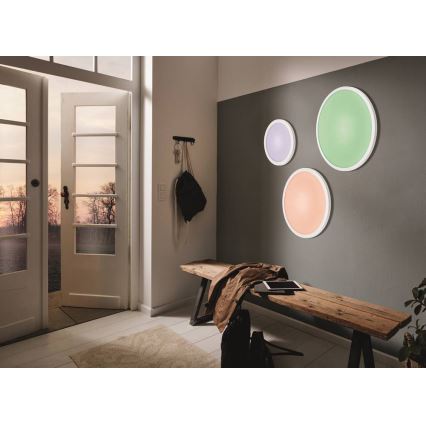 Eglo - LED RGBW Dimbare plafondlamp SARSINA-C LED/16W/230V + afstandsbediening