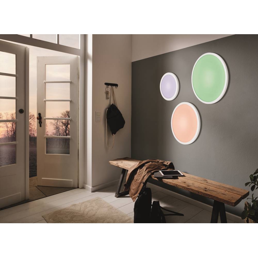 Eglo - LED RGBW Dimbare plafondlamp SARSINA-C LED/16W/230V + afstandsbediening