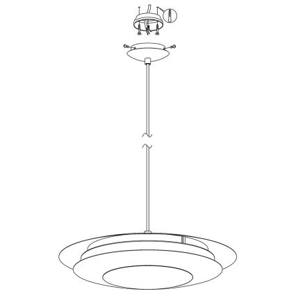 Eglo - Dimbare LED Hanglamp aan een koord MONEVA-C LED/18W/230V