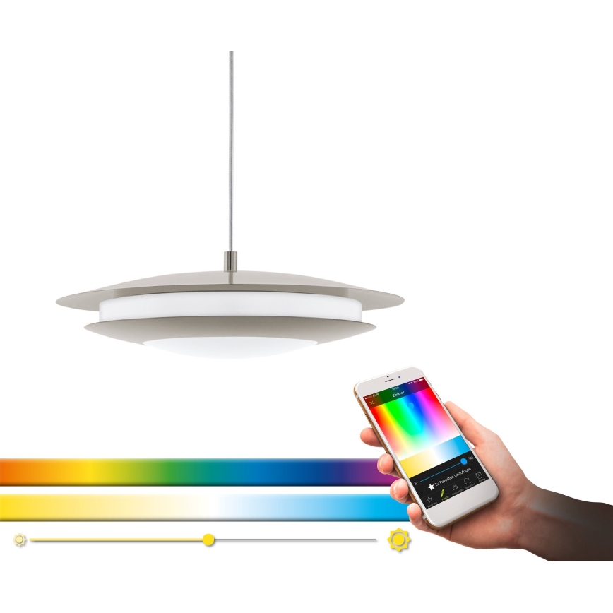 Eglo 98043 - LED RGBW dimbare hanglamp aan kabel MONEVA-C LED/18W/230V