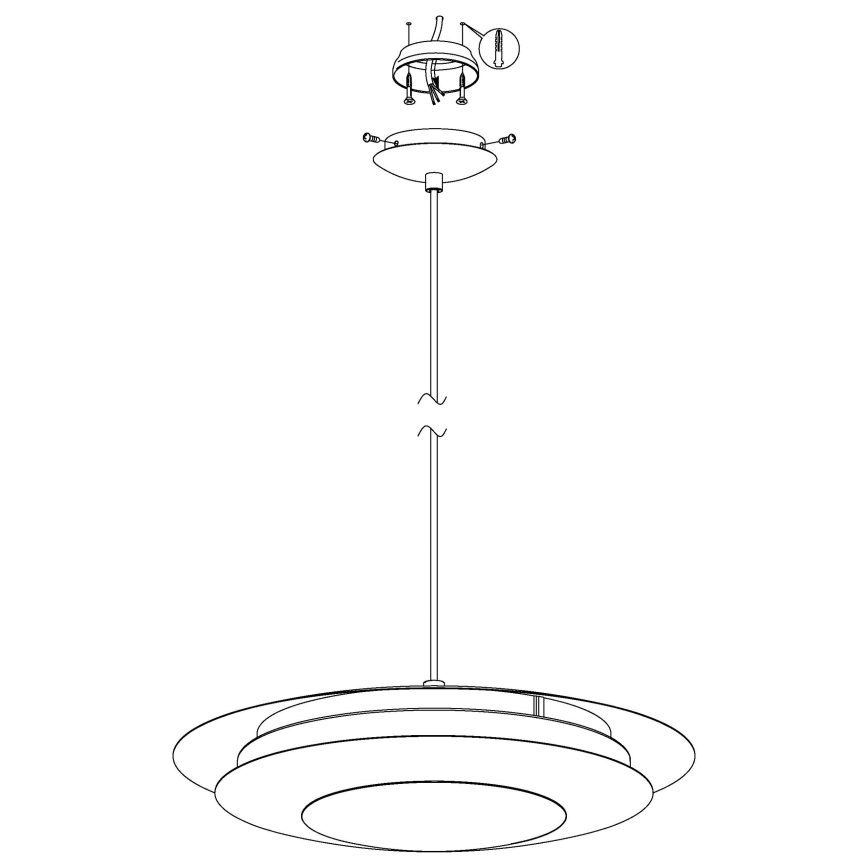 Eglo 98043 - LED RGBW dimbare hanglamp aan kabel MONEVA-C LED/18W/230V
