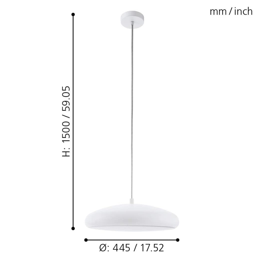 Eglo 98046 - Dimbare LED RGB Hanglamp aan een koord RIODEVA-C LED/27W/230V