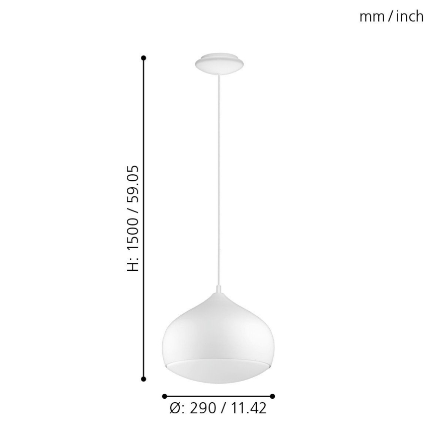 Eglo 98047 - LED RGBW dimbare hanglamp aan kabel COMBA-C LED/18W/230V