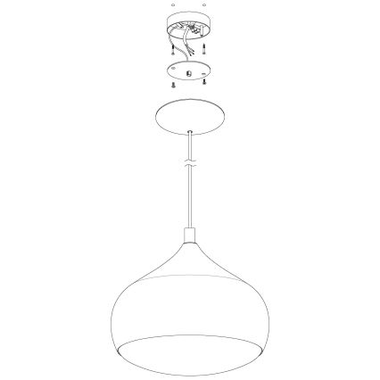 Eglo 98047 - LED RGBW dimbare hanglamp aan kabel COMBA-C LED/18W/230V