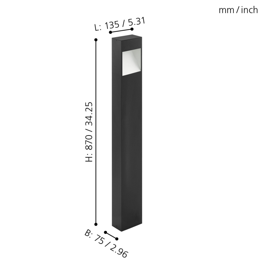 Eglo - LED Buitenlamp LED/10W/230V IP4hoogte 870