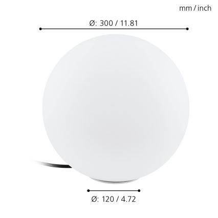 Eglo - Buitenlamp 1xE27/40W/230V IP65 ø300