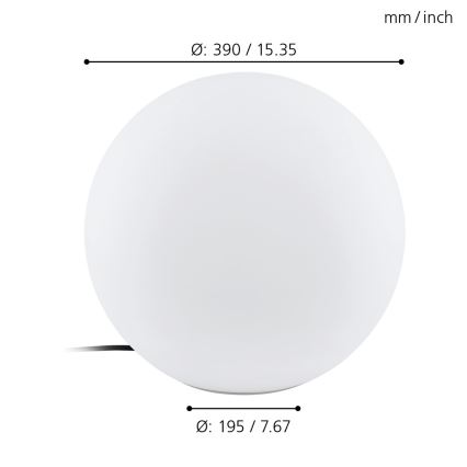 Eglo - Vloerlamp voor buiten 1xE27/40W/230V IP65 ø390