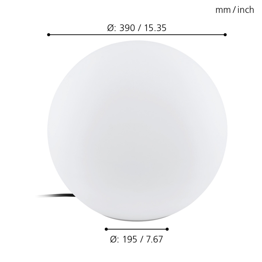 Eglo - Vloerlamp voor buiten 1xE27/40W/230V IP65 ø390