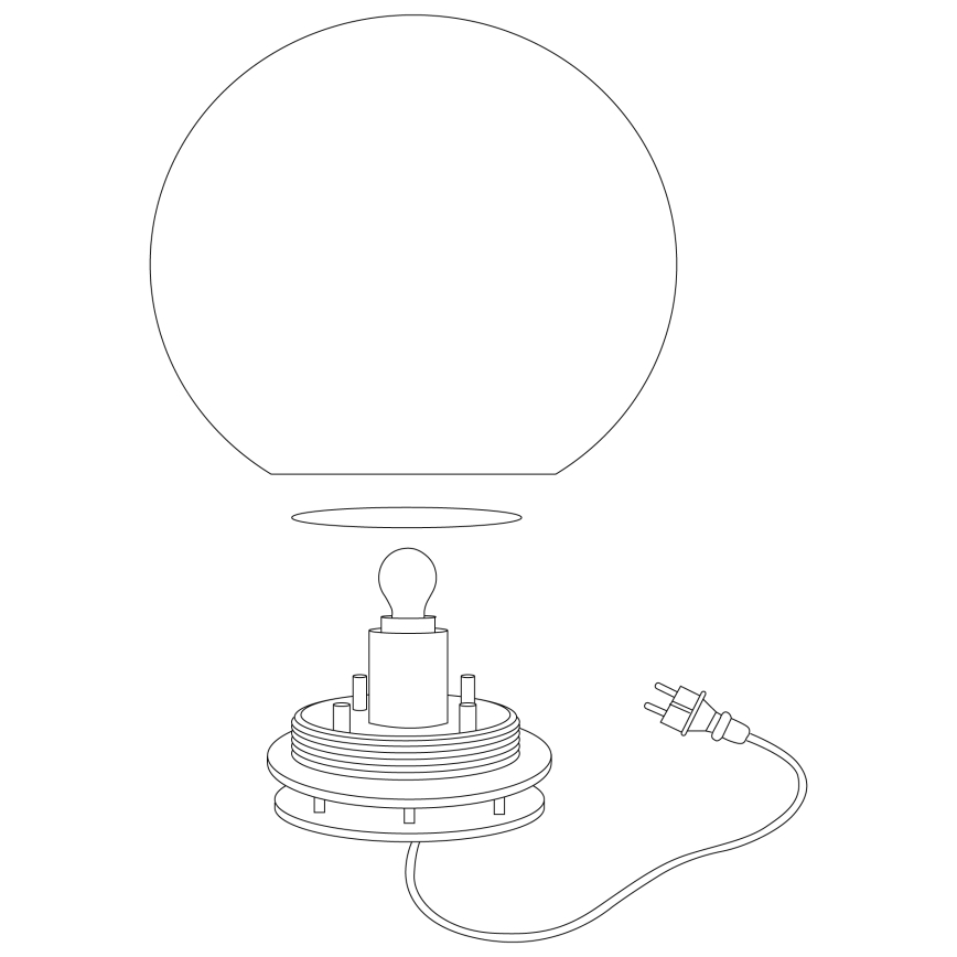 Eglo - Vloerlamp voor buiten 1x E27 / 40W / 230V IP65 ø600
