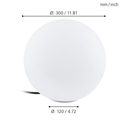 Eglo 98105 - LED RGBW Buitenlamp MONTEROLO-C LED/9W/230V IP65 Ø300 mm