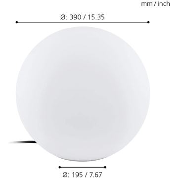Eglo 98106 - LED RGB Staande Lamp voor Buiten MONTEROLO-C 1xLED/9W/230V IP65 ø390