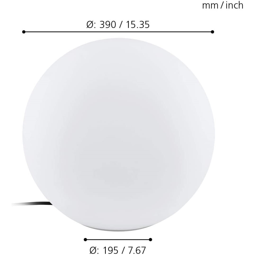 Eglo 98106 - RGBW-LED buitenlamp MONTEROLO-C LED/9W/230V IP65 Ø390 mm